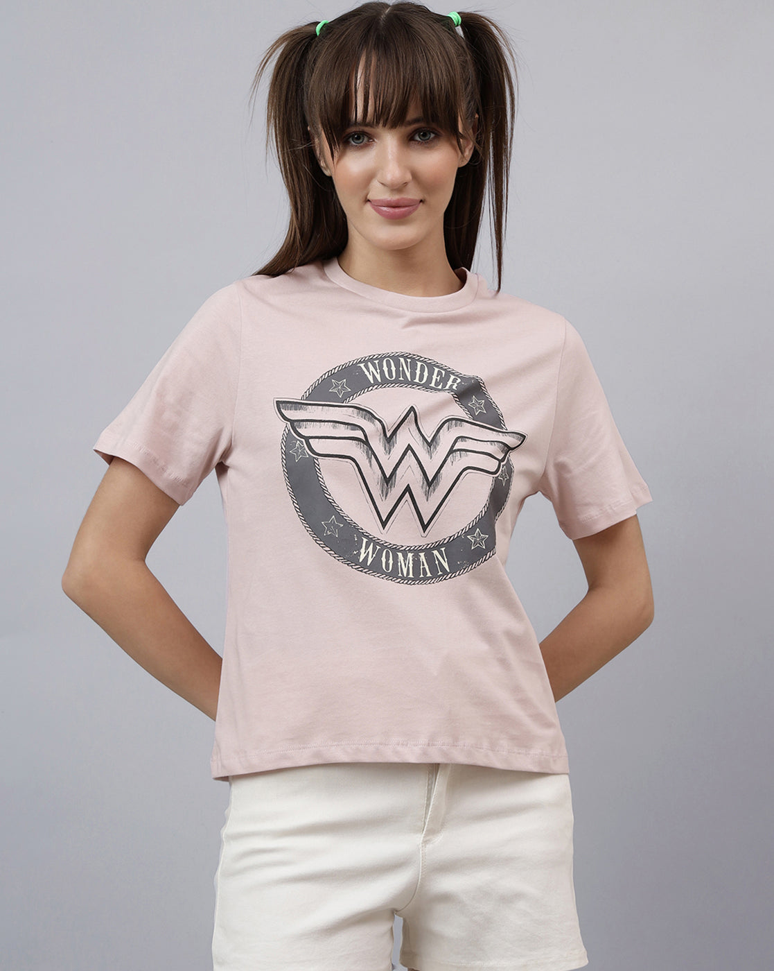 Wonder Woman Printed Regular Fit Tshirt For Women