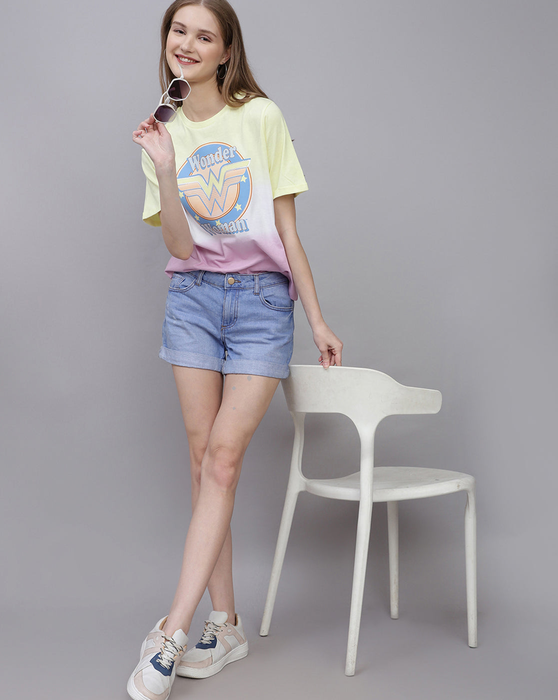 Wonder Woman Printed Regular Fit Tshirt For Women