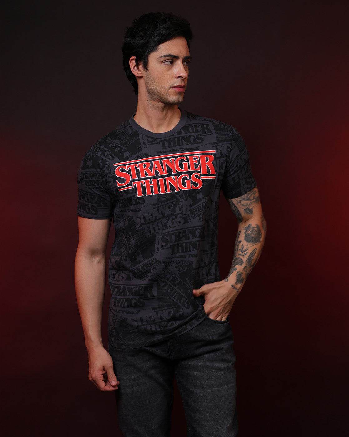 Stranger Things Regular Fit Tshirt For Men