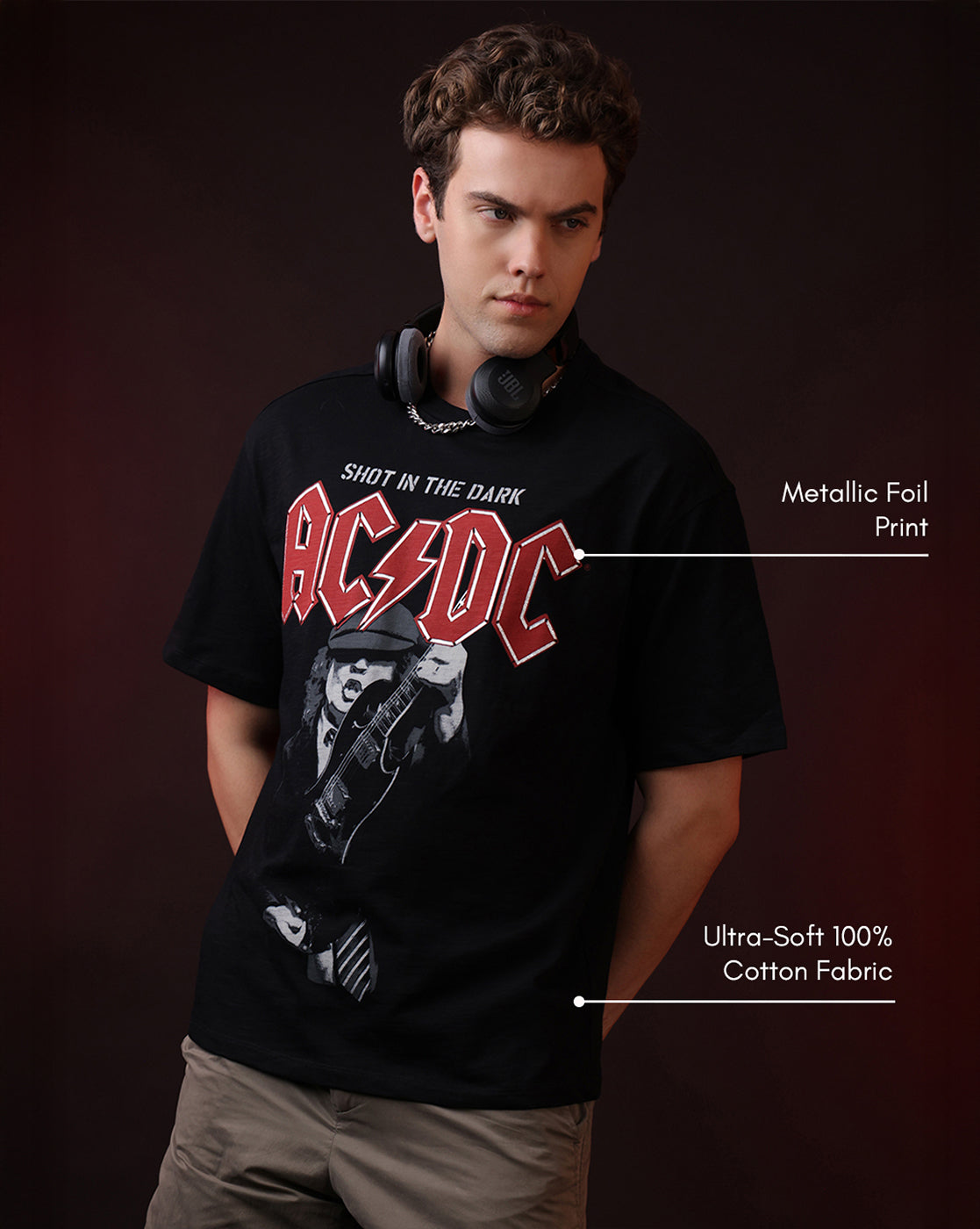 AC/DC Shot In The Dark Oversized T-shirt Men