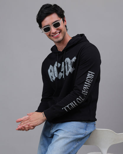 AC/DC Highway To Hell Regular Fit Black Hoodie Men