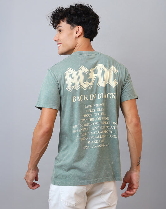 ACDC Printed Regular Fit Tshirt For Men