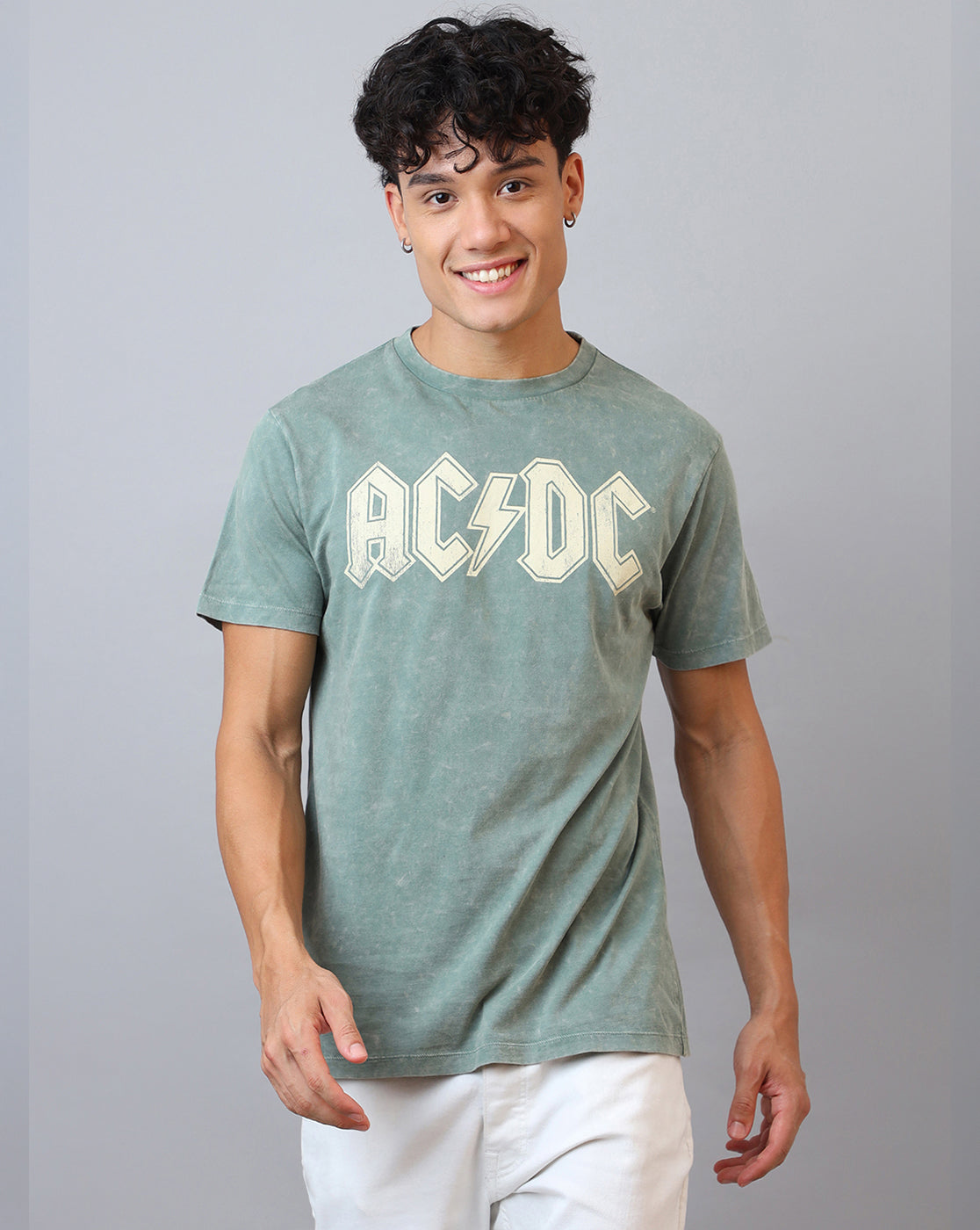 ACDC Printed Regular Fit Tshirt For Men