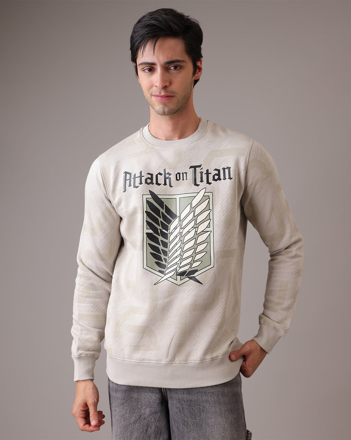 Attack On Titan Regular Fit Sweatshirt  Men