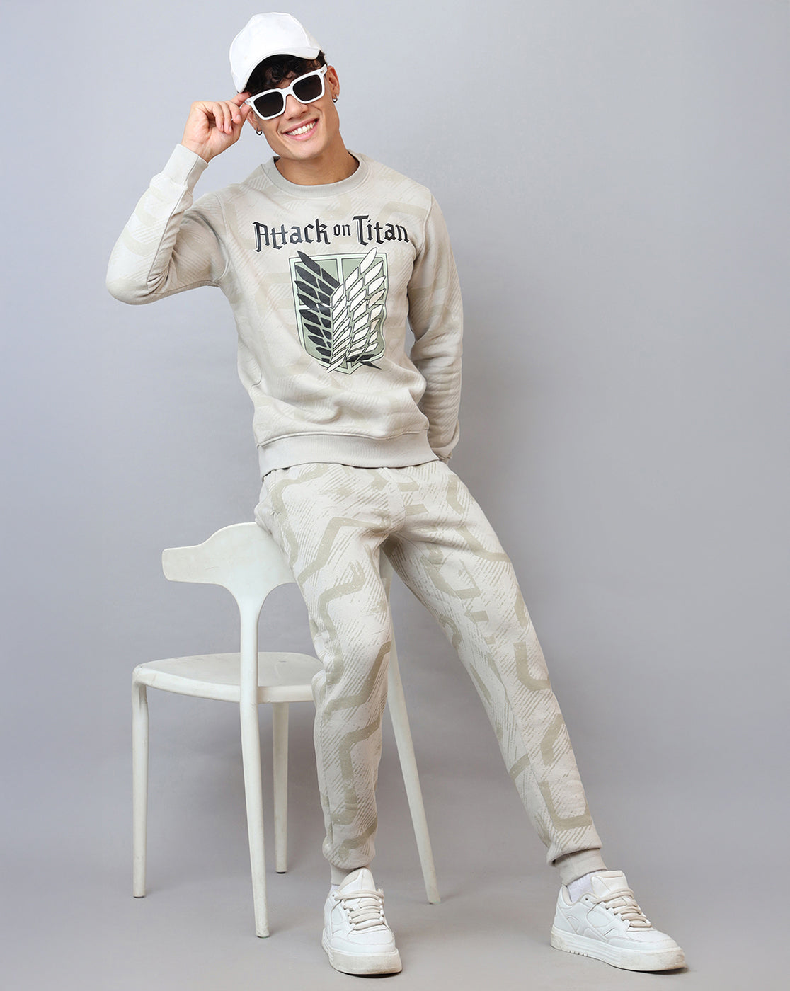 Attack On Titan Printed Regular Fit Sweatshirt For Men