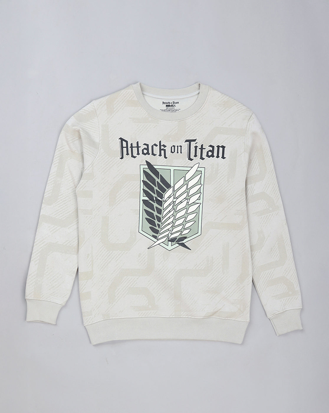 Attack On Titan Printed Regular Fit Sweatshirt For Men