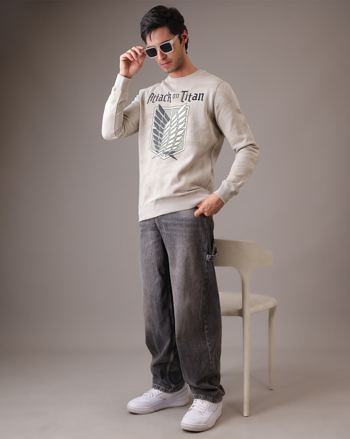 Attack On Titan Regular Fit Sweatshirt  Men