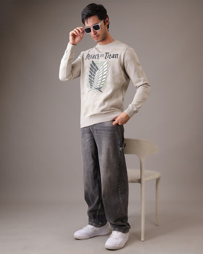 Attack On Titan Regular Fit Sweatshirt  Men