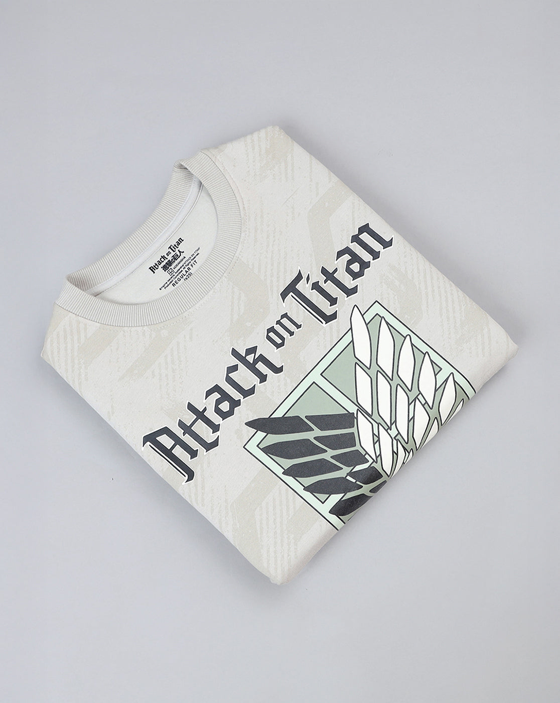 Attack On Titan Printed Regular Fit Sweatshirt For Men