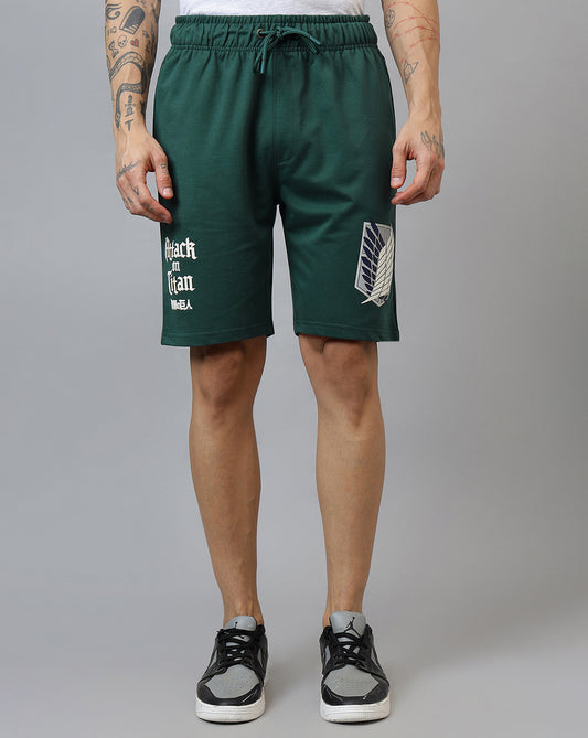 Attack On Titans Printed Regular Fit Shorts For Men