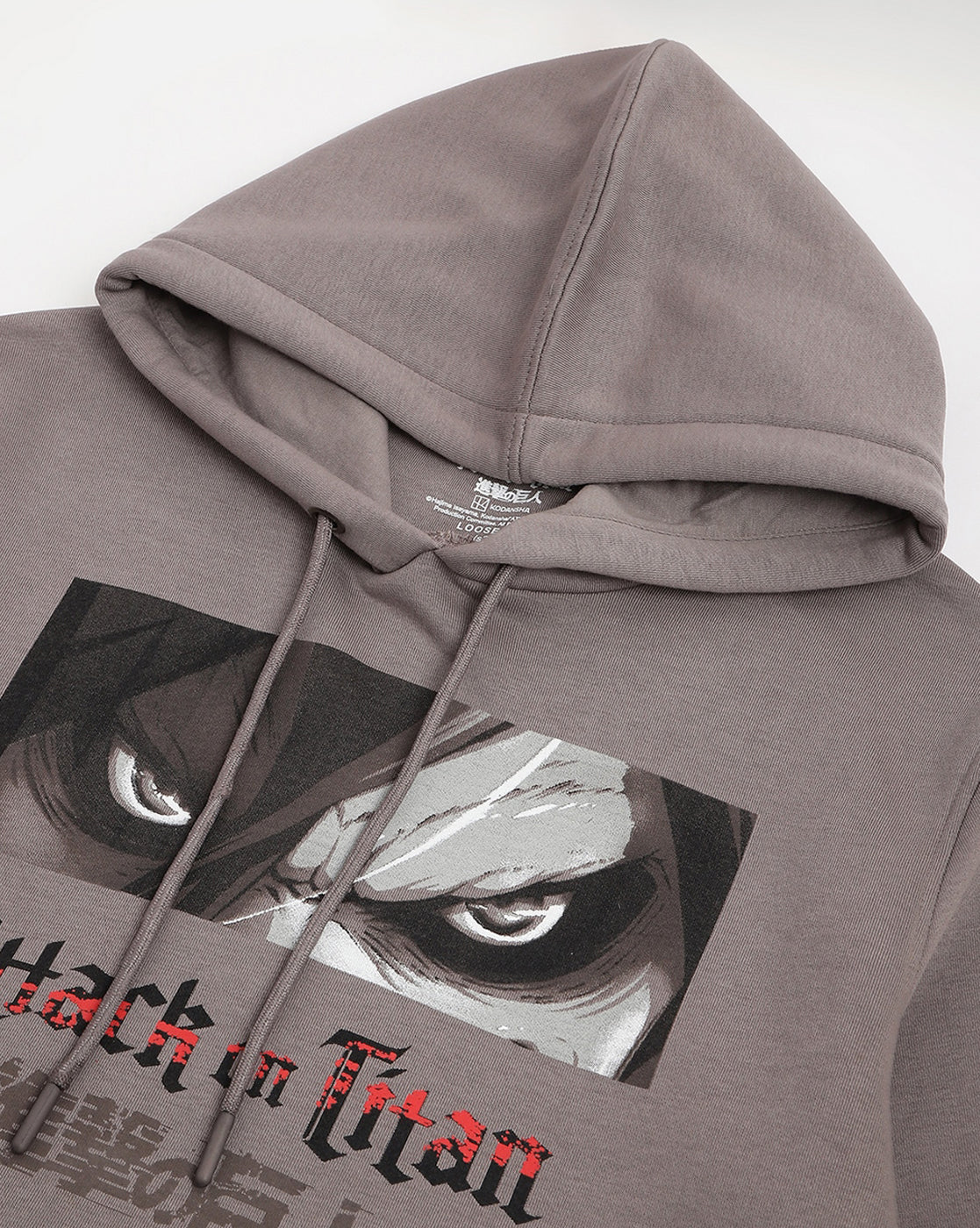Attack On Titan Regular Fit Grey Hoodie Men – Free Authority
