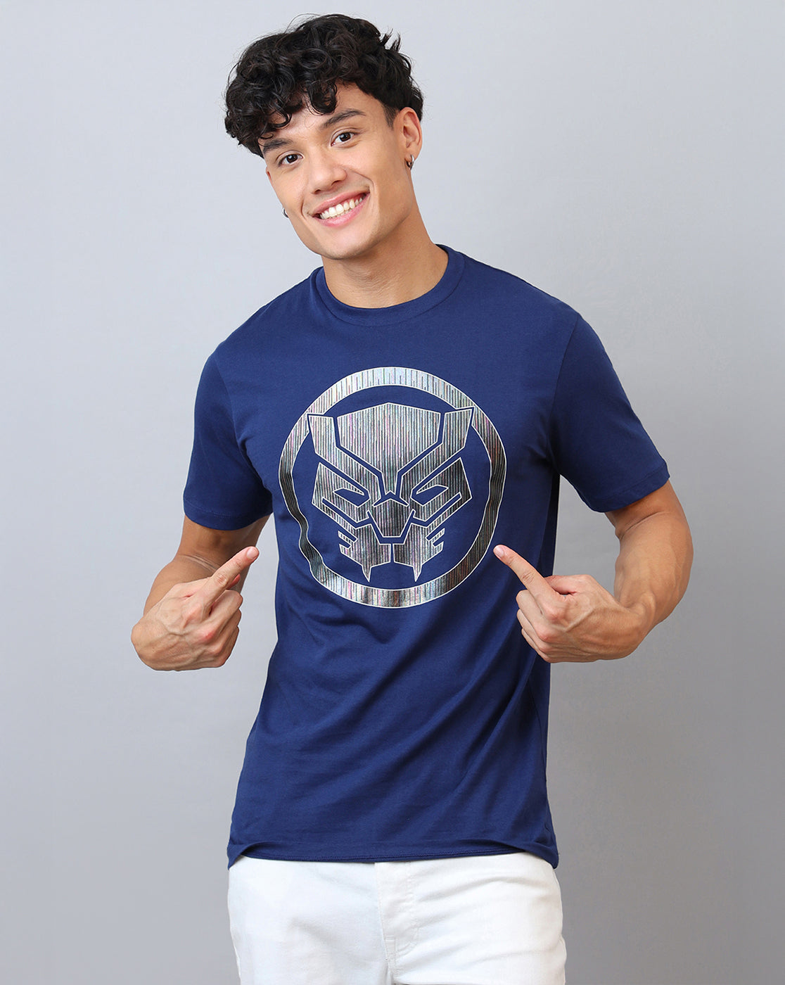 Black Panther Printed Regular Fit Tshirt For Men