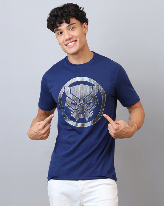 Black Panther Printed Regular Fit Tshirt For Men