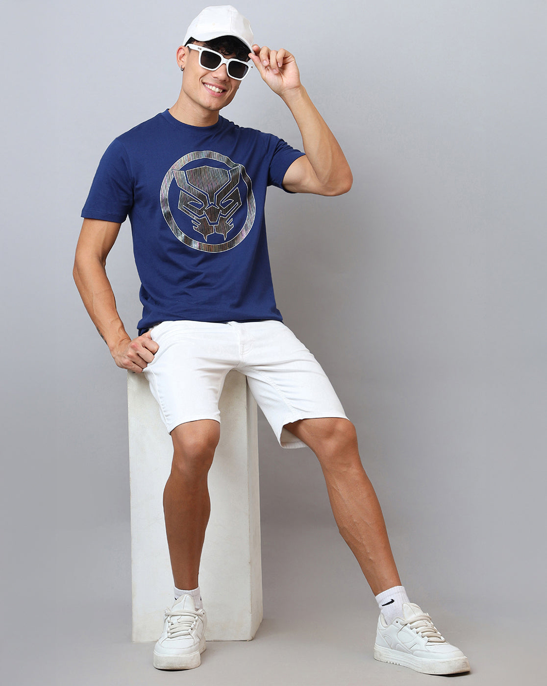 Black Panther Printed Regular Fit Tshirt For Men