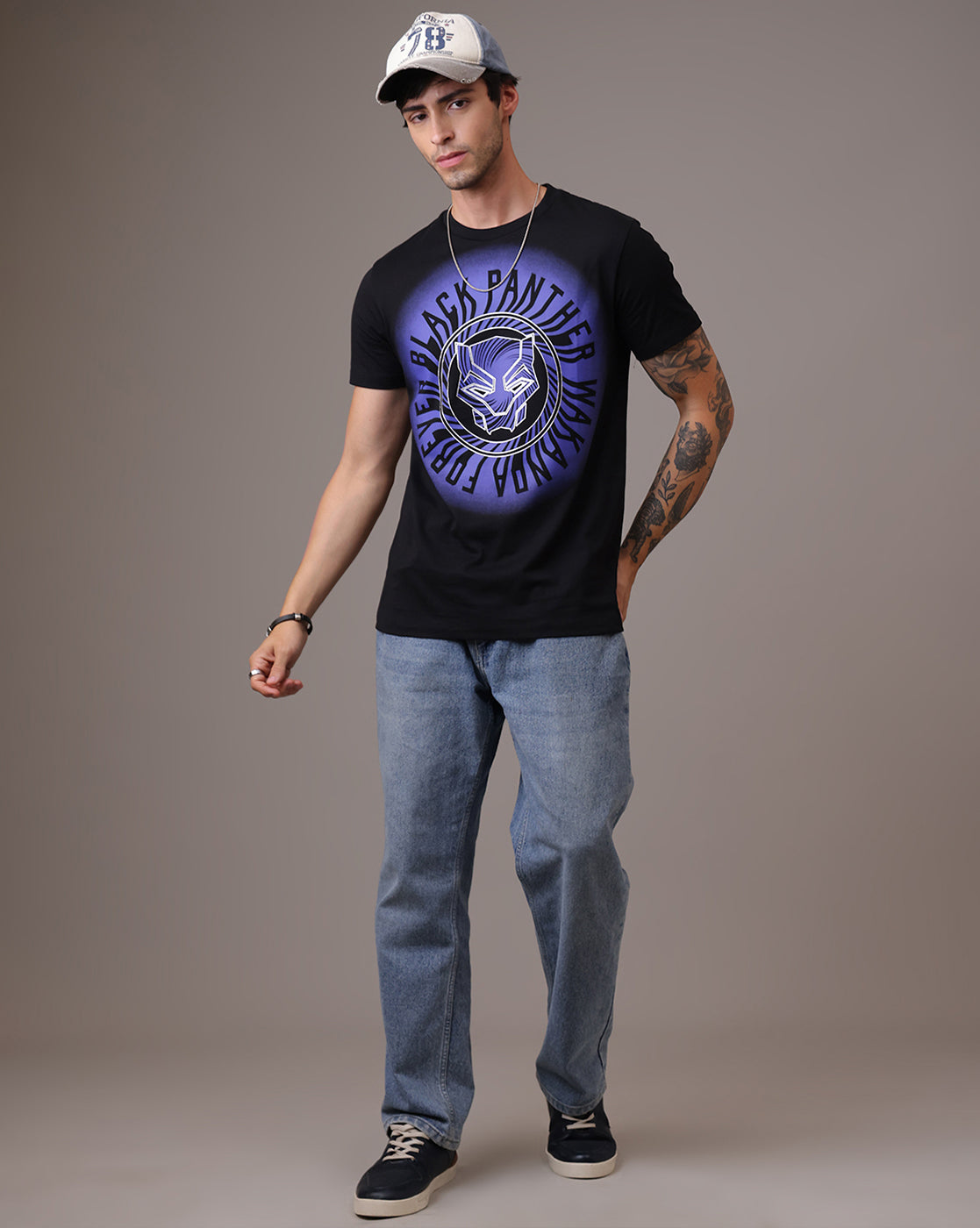 Black Panther Regular Fit Tshirt Men
