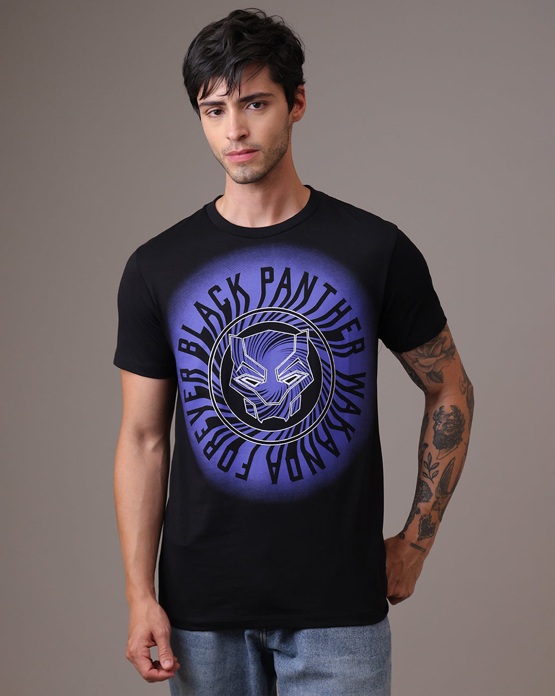 Black Panther Regular Fit Tshirt Men