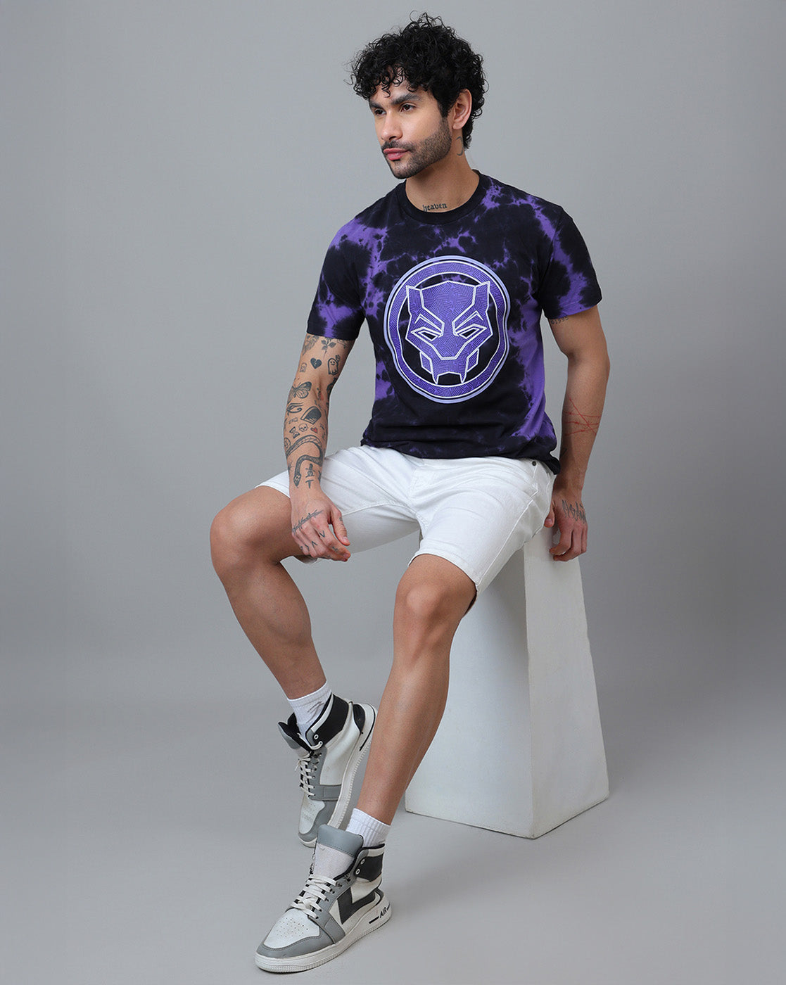 Black Panther Printed Regular Fit Tshirt For Men
