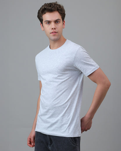 Men Grey Regular Fit Tshirt