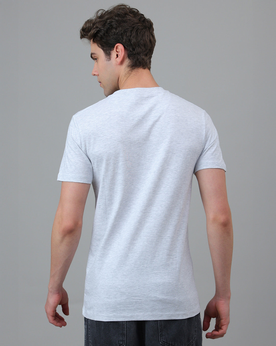 Men Grey Regular Fit Tshirt