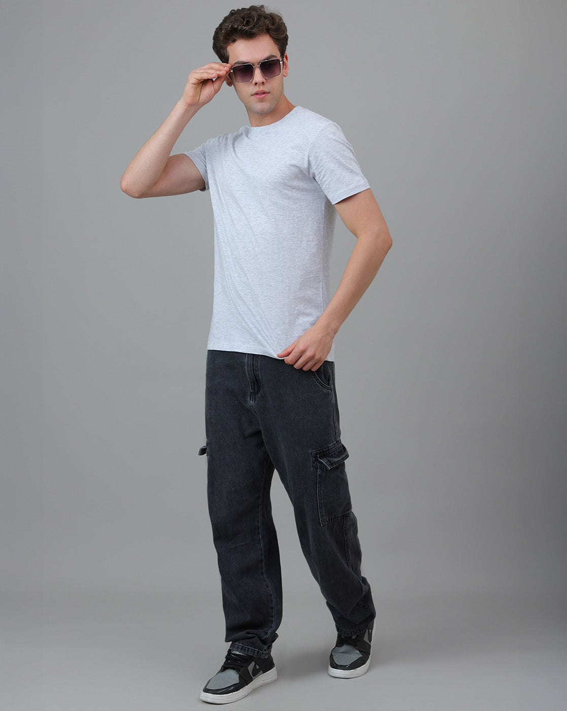 Men Grey Regular Fit Tshirt