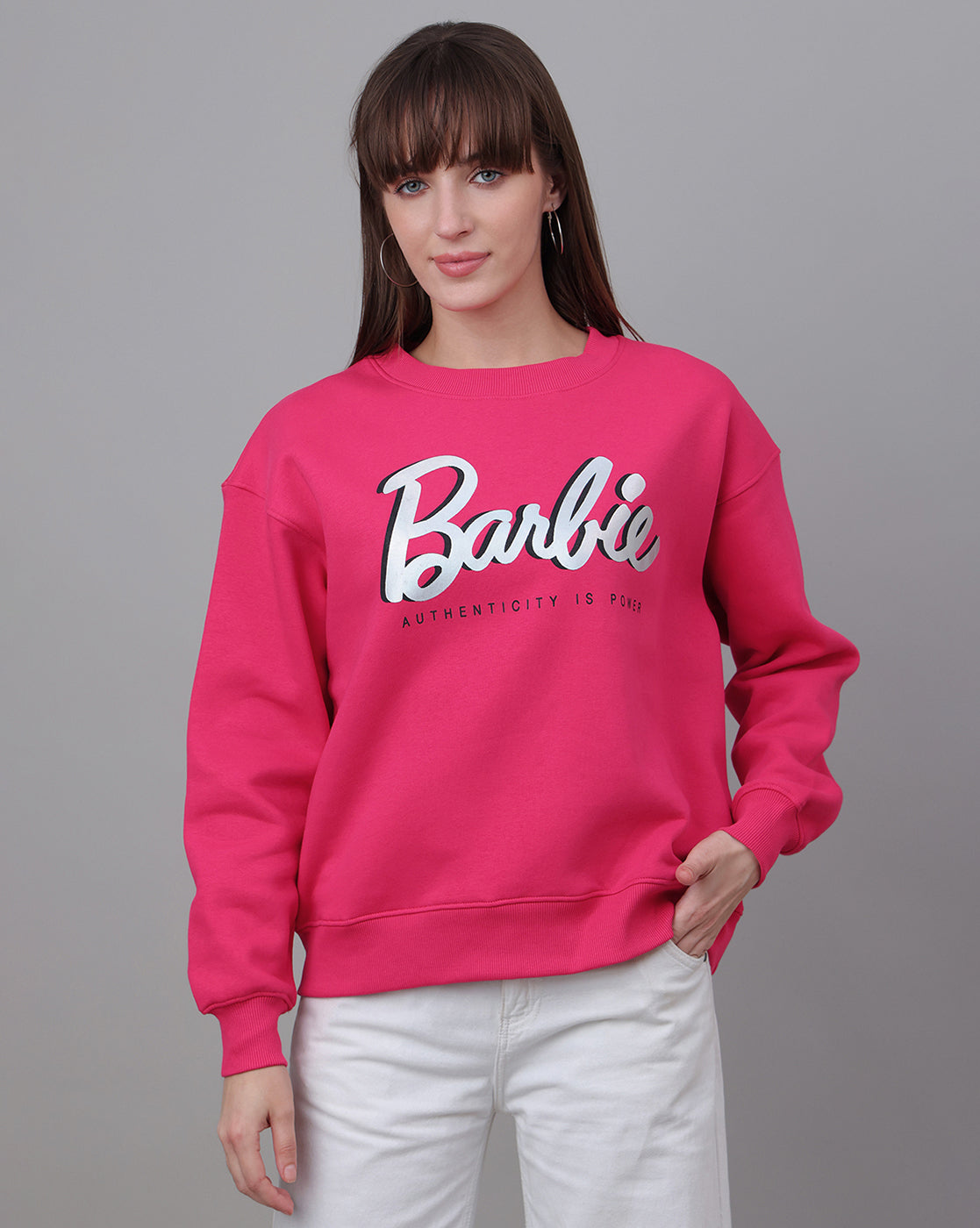 Barbie Printed Relaxed Fit Sweatshirt For Women