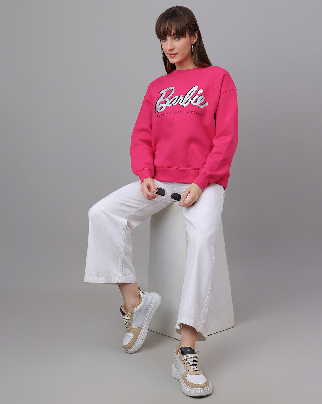 Barbie Printed Relaxed Fit Sweatshirt For Women