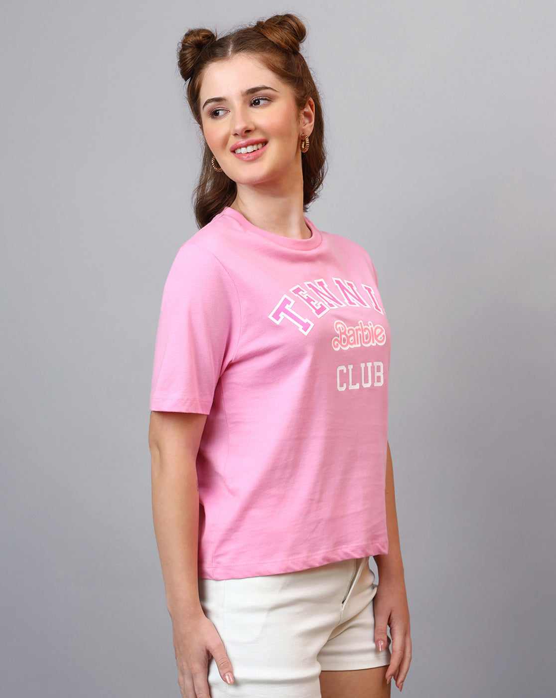 Barbie Printed Regular Fit Tshirt For Women