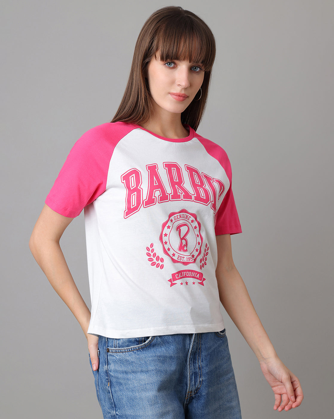 Barbie Printed Regular Fit Tshirt For Women