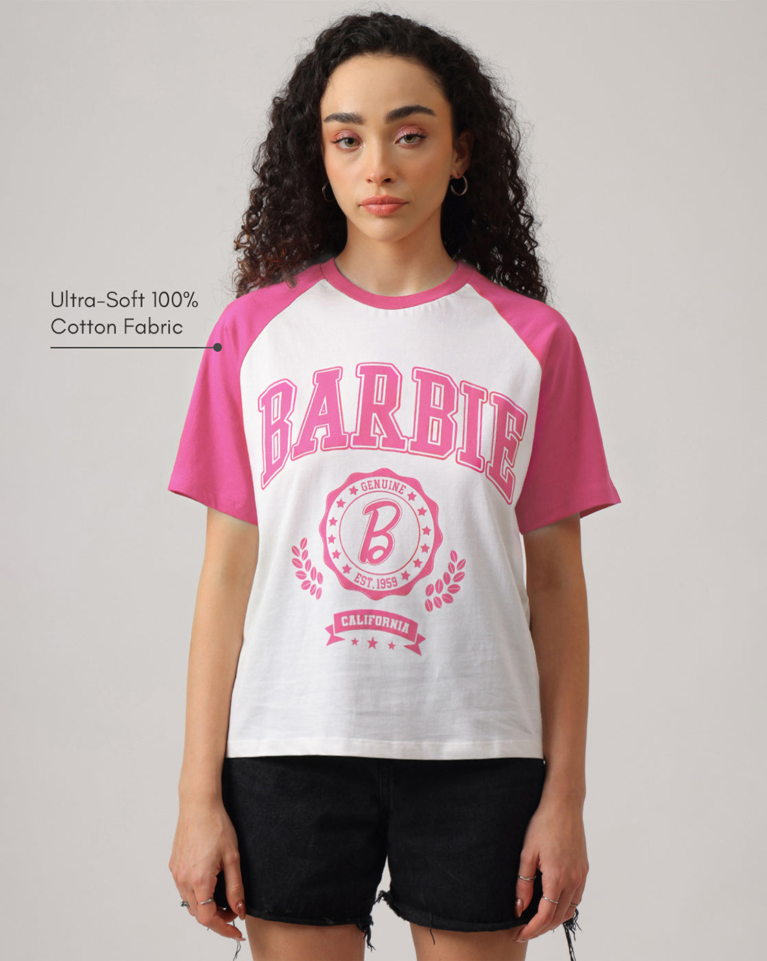 Barbie Regular Fit Raglan Tshirt Women
