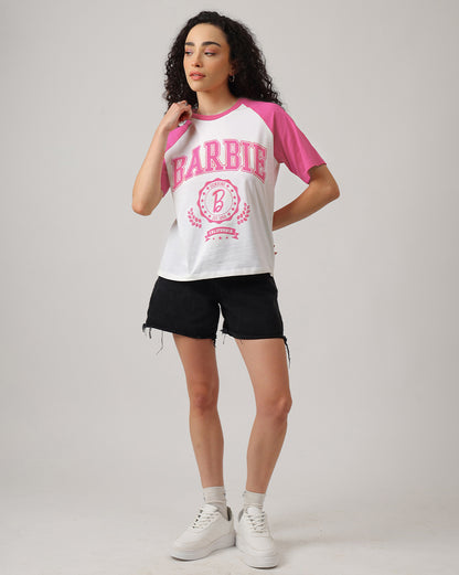 Barbie Regular Fit Raglan Tshirt Women