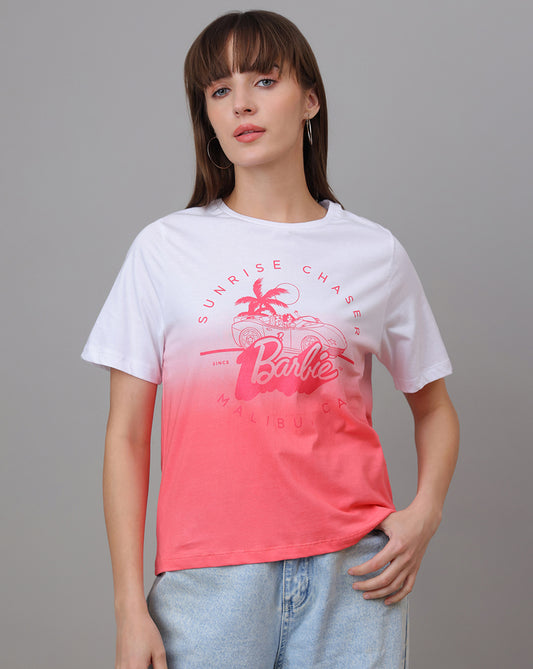 Barbie Printed Regular Fit Tshirt For Women