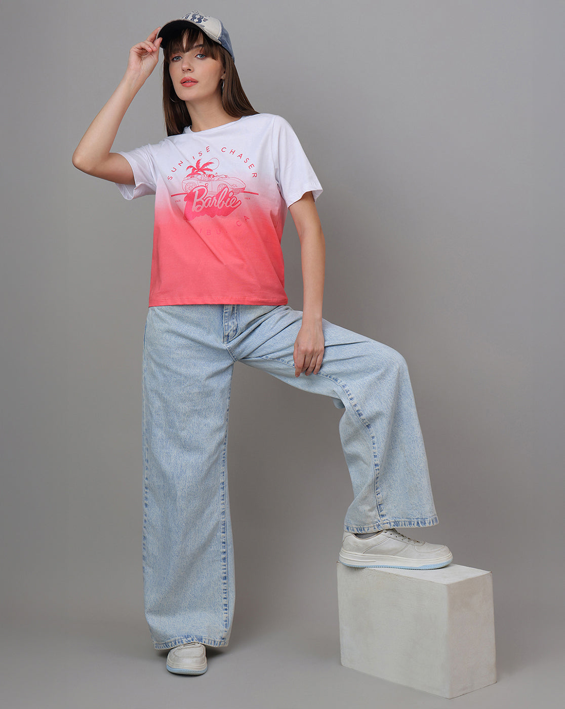 Barbie Printed Regular Fit Tshirt For Women