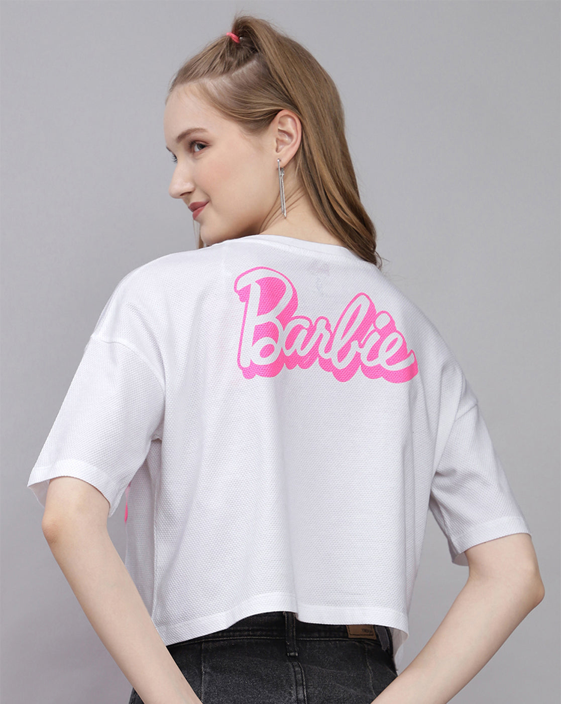 Barbie Printed Boxy Fit Tshirt For Women