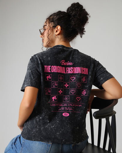 Barbie The Icon Acid Wash Regular Fit Tshirt