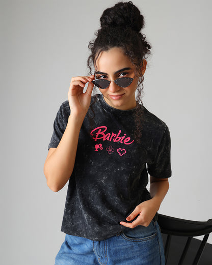 Barbie The Icon Acid Wash Regular Fit Tshirt