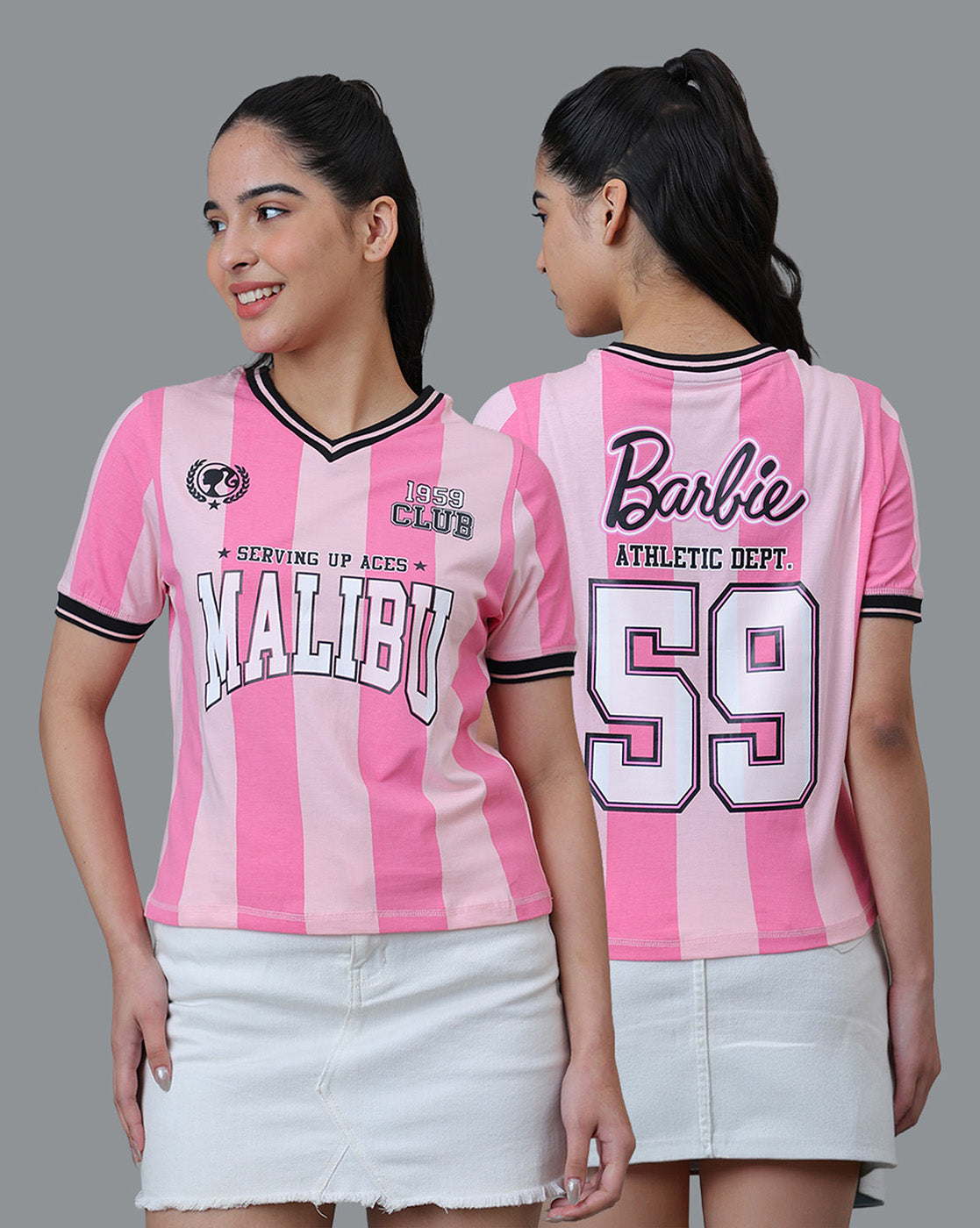 Barbie Printed Regular Fit Tshirt For Women