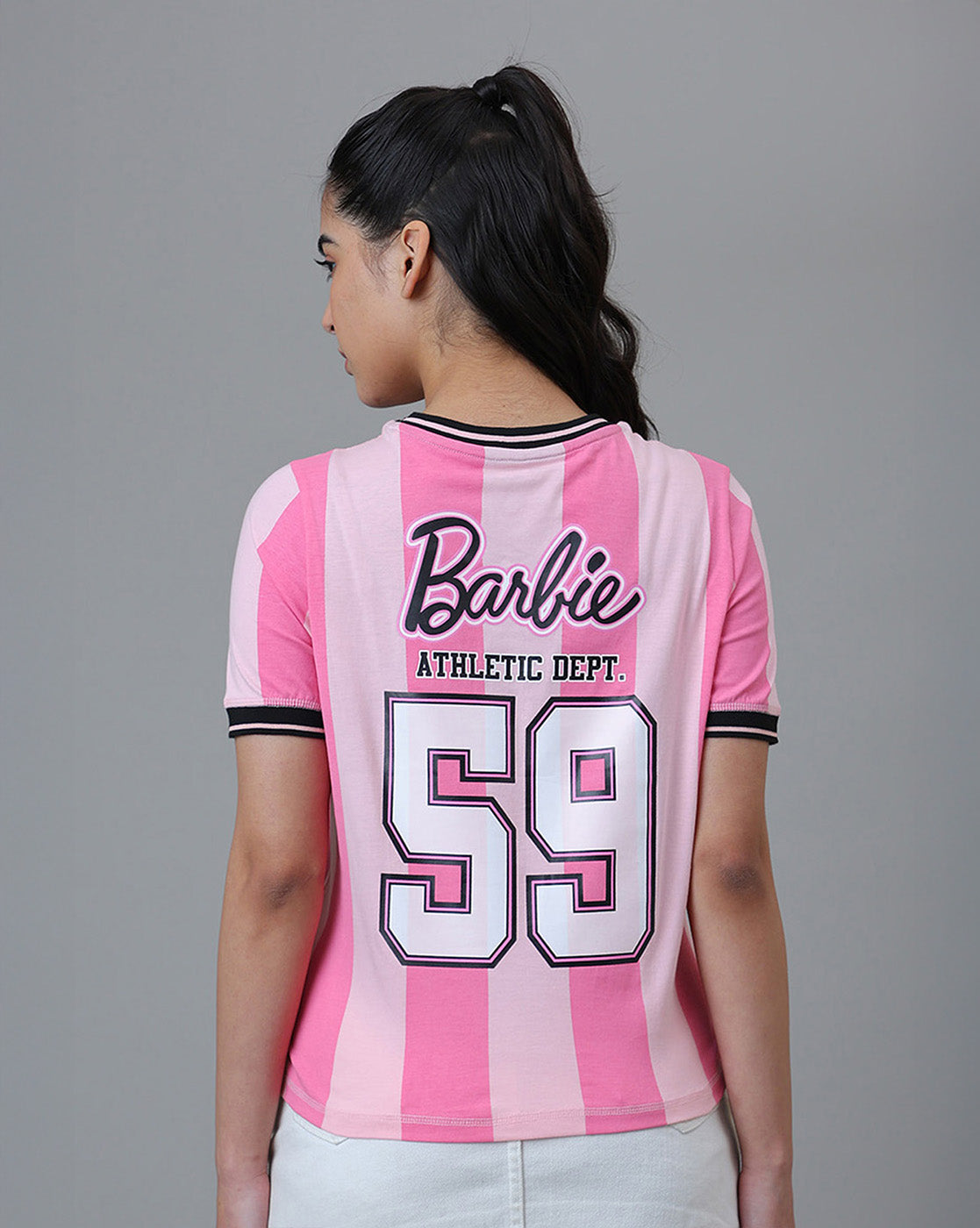 Barbie Printed Regular Fit Tshirt For Women