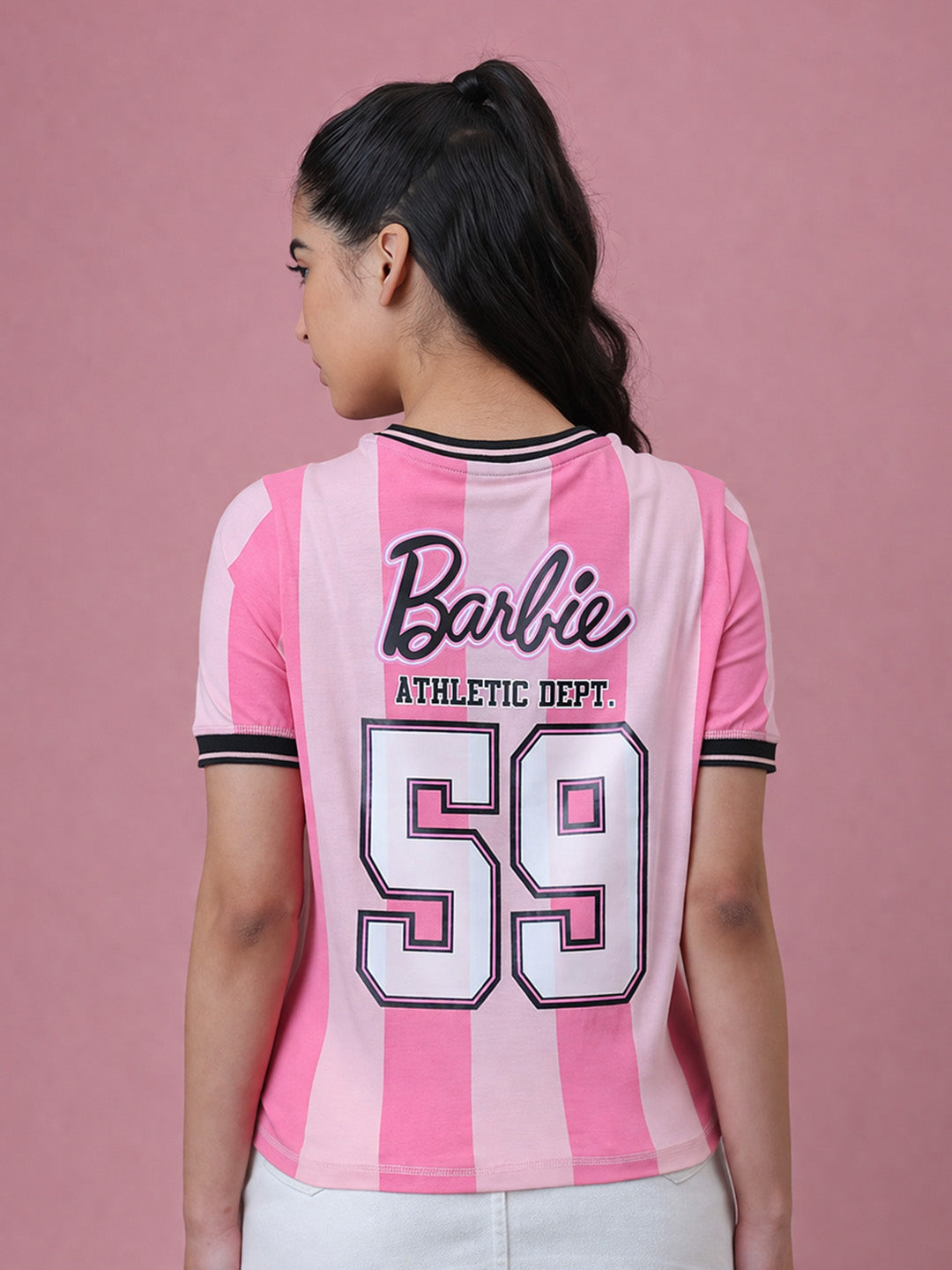 Barbie Regular Fit Varsity T-shirt For Women