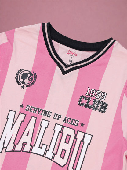 Barbie Regular Fit Varsity T-shirt  Women
