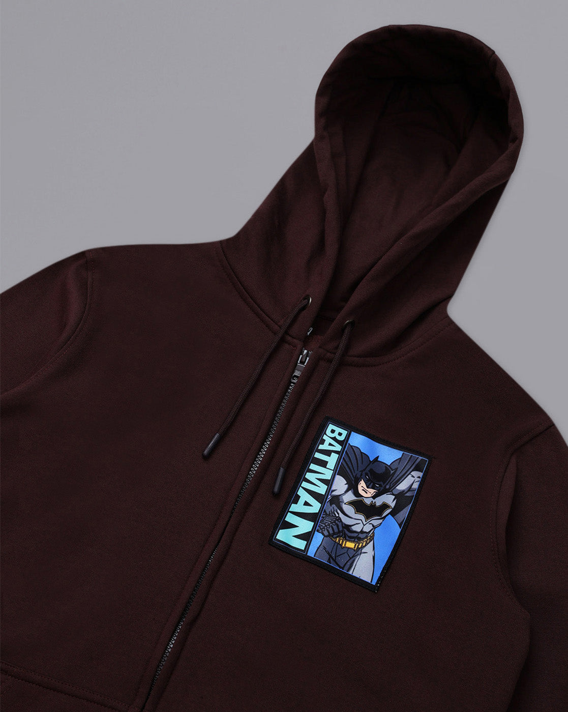 Batman Printed Regular Fit Zipper Hoodie For Men