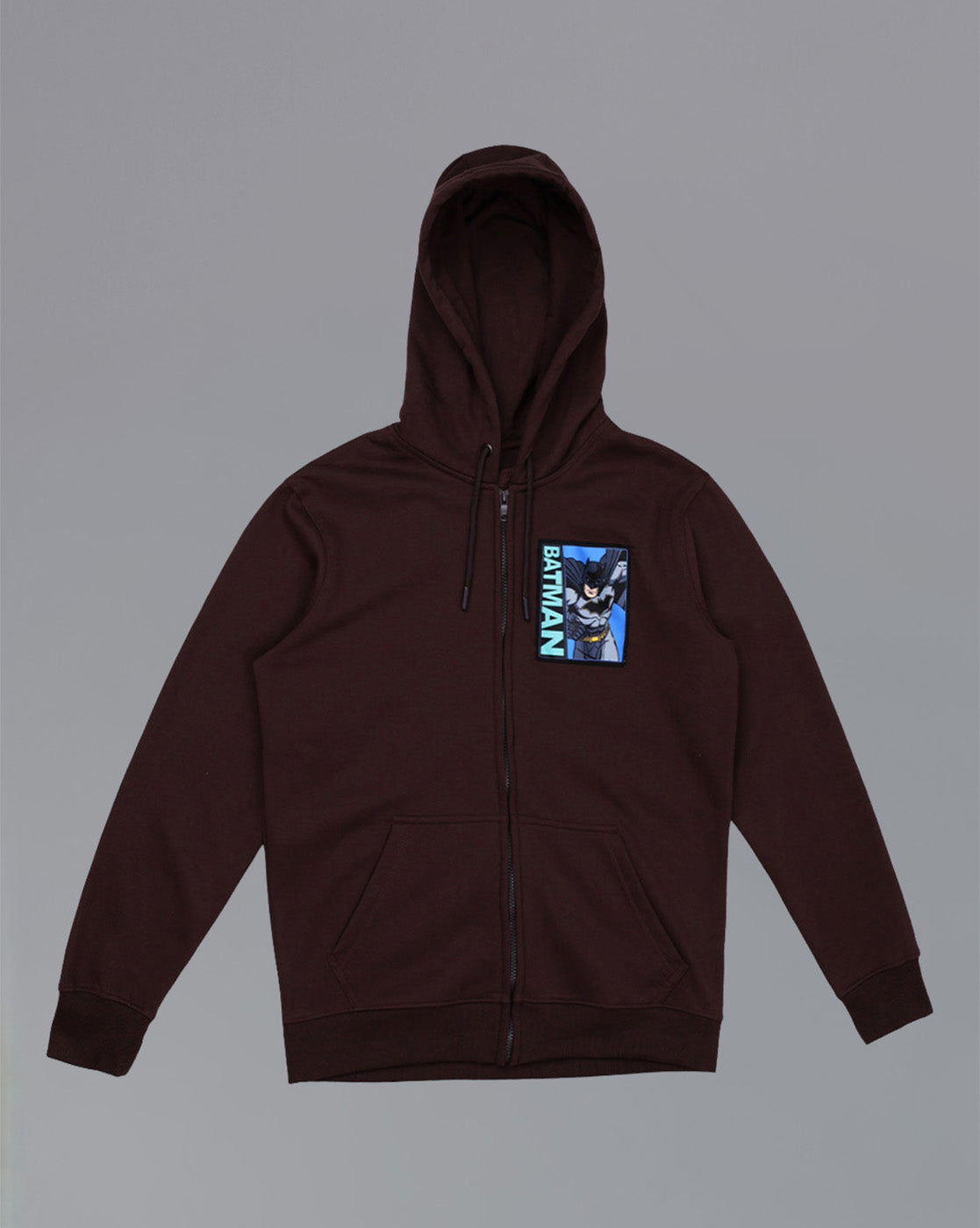 Batman Printed Regular Fit Zipper Hoodie For Men