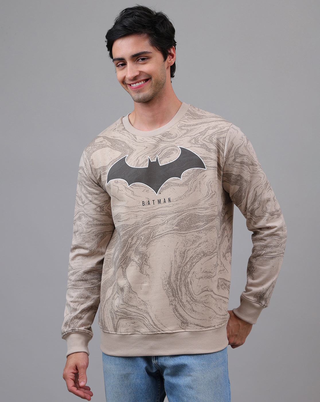 Batman Printed Regular Fit Sweatshirt For Men