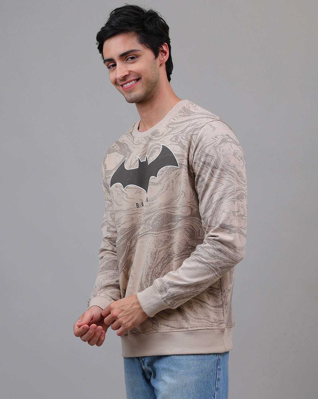 Batman Printed Regular Fit Sweatshirt For Men