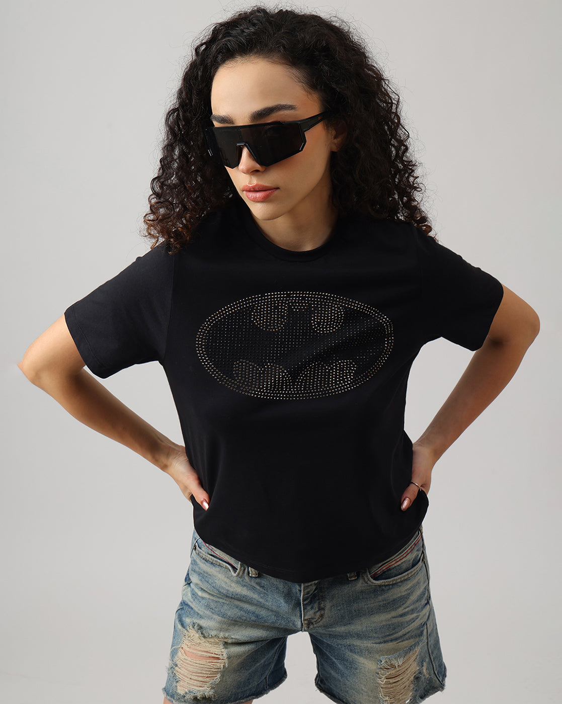 Batman Rhinestones Regular Fit Tshirt