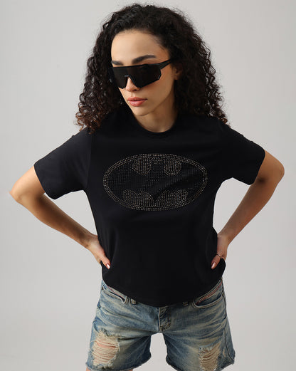 Batman Rhinestones Regular Fit Tshirt