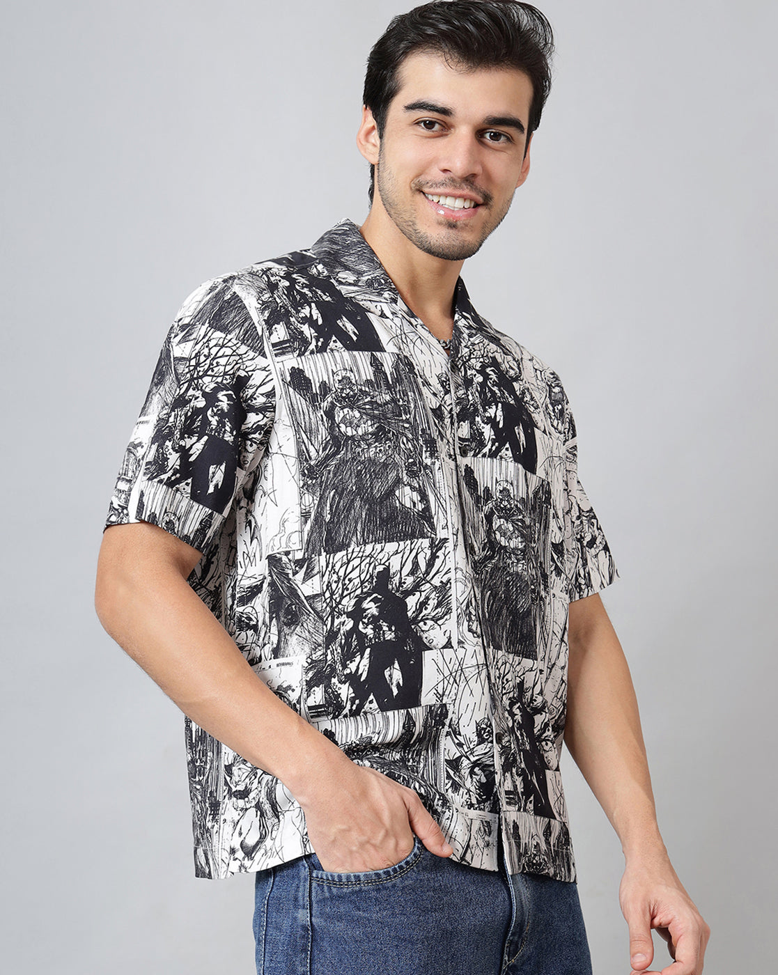 Batman Printed Regular Fit Shirt For Men