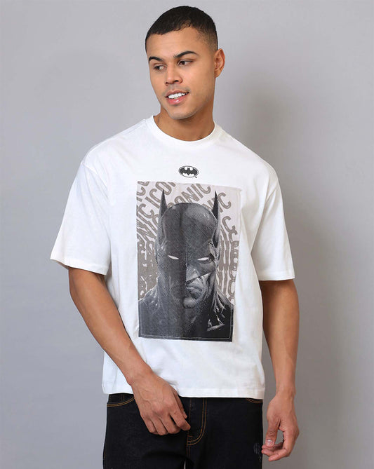 Batman Stitched Patch Oversized Tshirt Men