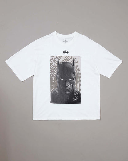 Batman Stitched Patch Oversized Tshirt Men