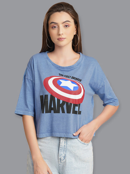 Captain America Boxy Fit Tshirt Women
