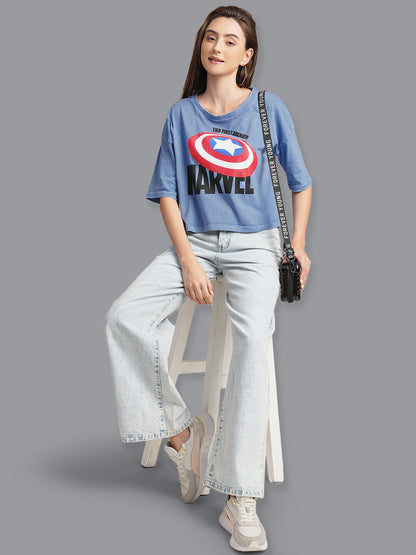 Captain America Boxy Fit Tshirt Women